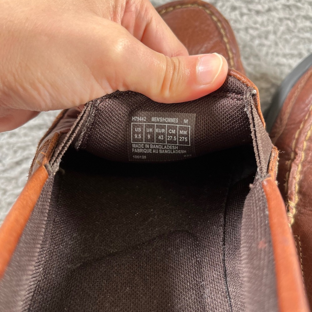 Rockport Mens Brown Leather Slip On Loafers Size 9.5 M Walking Shoes - Picture 10 of 11